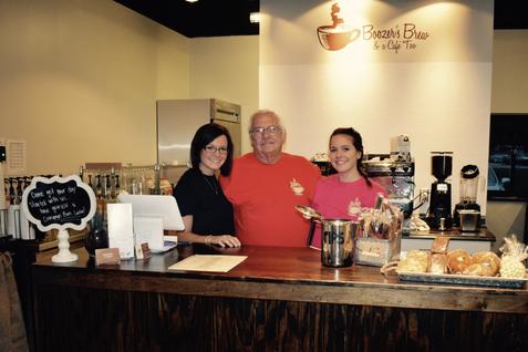 Ken Boozer and his daughters at Boozer's Brew opening day 2016